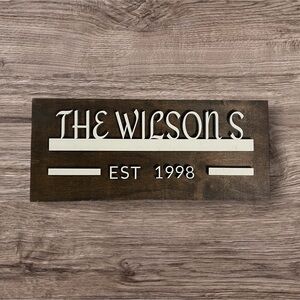Customizable Handmade Laser Cut Family Signs